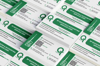 Quick Tax business card design
