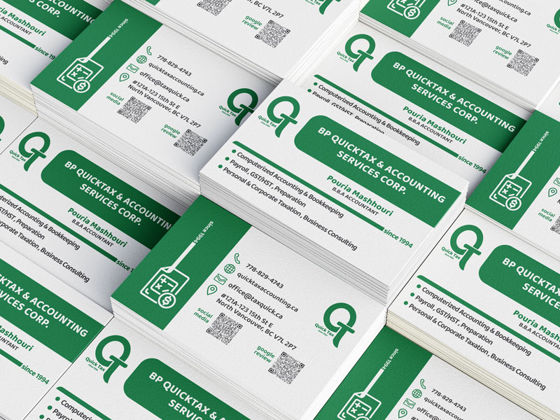 Quick Tax Accounting Business Card